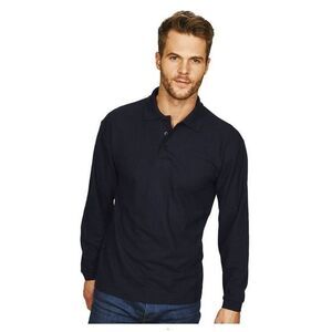 Casual Classic Mens Long Sleeve Polo / Navy